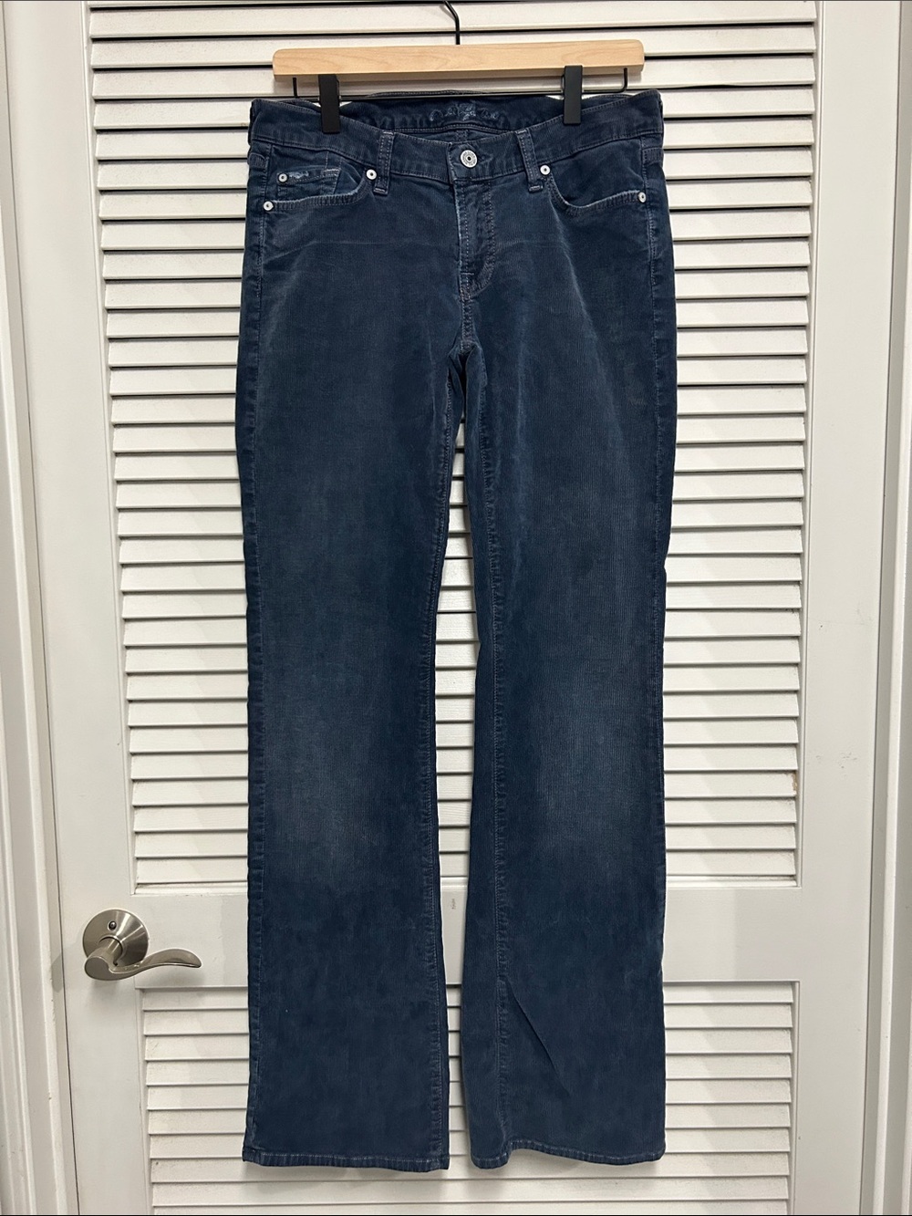 Seven for all Mankind Navy Corduroy Baby Bootcut Pants